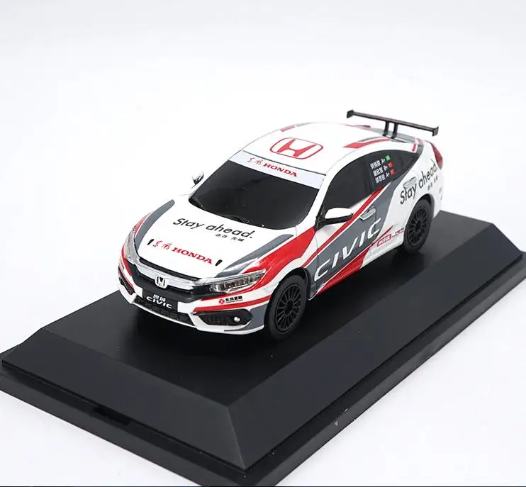 Kopen Originele 143 schaal legering racing model, hoge simulatie Honda Civic, metalen gietstukken, collectie model speelgoed voertuig, gratis verzending