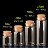Glass Bottles with Cork Crafts Bottles Jars  Weding Gift 50ml 80ml 100ml 150ml Empty Jars Containers Bottles 24pcs 1