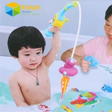 Детские Игрушки для ванны, для ванной, для рыбалки, водяной пистолет, для сдавливания, для раннего обучения, игровой набор для детей