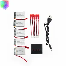 Lipo batterie 3.7 V 750 mAh 5 pcs avec chargeur pour MJX X400 x800 X300C batteries rc Hélicoptères Avions drone pièces