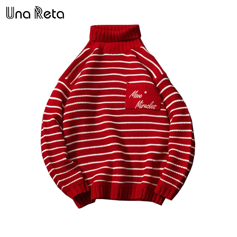 Una Reta suéter de cuello alto para hombre nuevo invierno