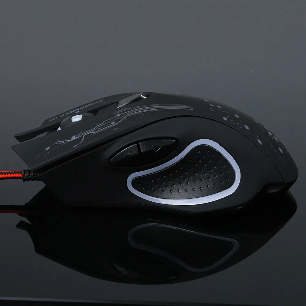 Новинка 2019 USB Проводная мышь 5500 точек/дюйм 6 кнопок оптическая игровая LED