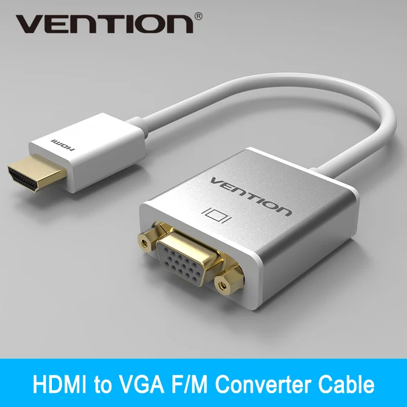 

Vention Metal HDMI to VGA Adapter Converter Cable1080p with Audio & Micro USB Port Power Supported For Laptop HDTV Projector