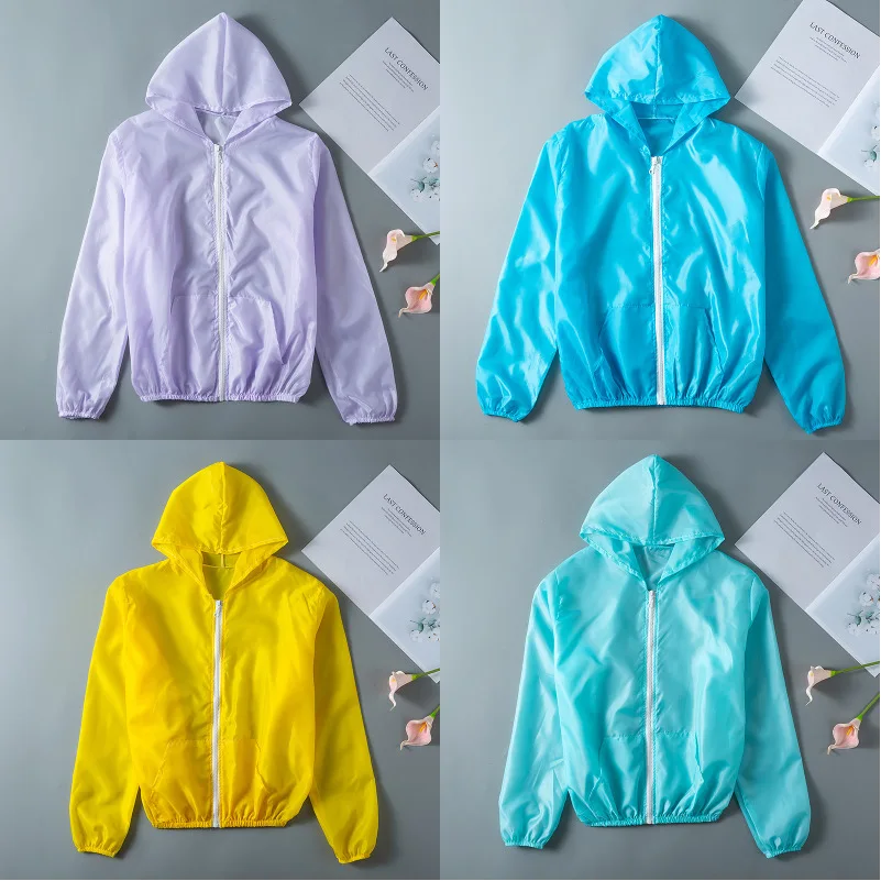 

20 Color Men Women Anti-UV Sports Sun Protection Clothing Solid Color Ultra-thin Breathable Quick-drying Fashion Outdoor Jacket
