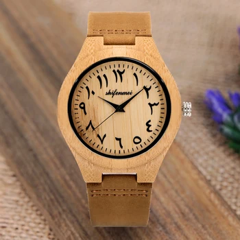 

2019 New shifenmei Fashion Male Female Art Wooden Watch Natural Neutral Quartz Watch Party Gift Souvenir Wooden clock