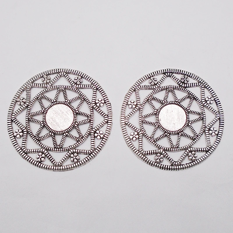ZXZ-5pcs-Antique-Silver-Boho-Large-Round-Flower-Style-Charms-Pendants-Blank-14mm-Cameo-Cabochon-Base