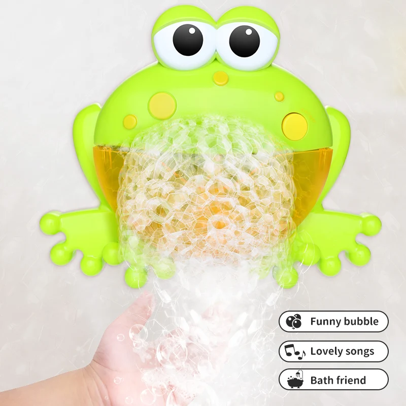 Детские игрушки Grab форма лягушки музыкальное устройство для мыльных пузырей