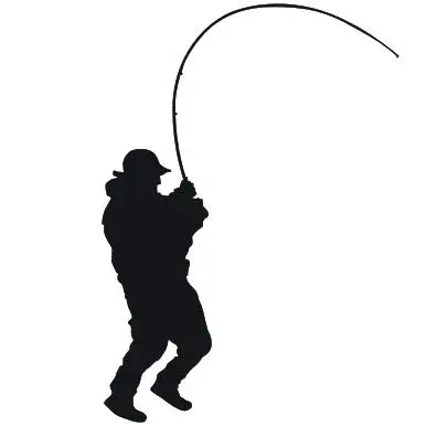 Download Fishing Wall Sticker Fisherman Fishing on Tree Branch ...