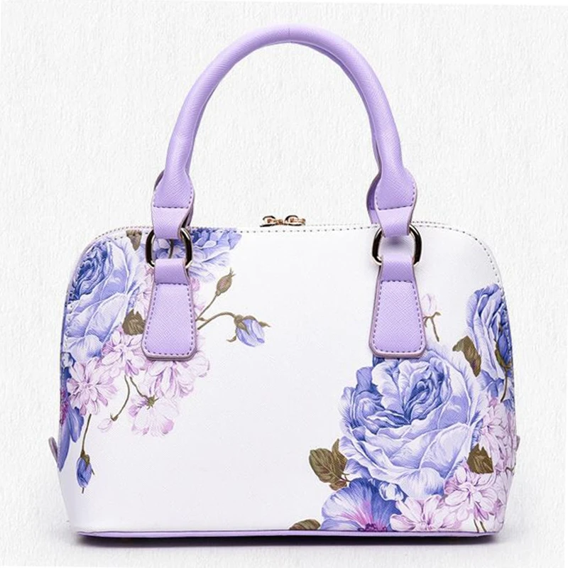 2019 Printing Floral Fashion Women Bag Brand Shell Leather Bags Women Handbags Designer Shoulder Bags Sac A Main Femme LL489 2019 Printing Floral Fashion Women Bag Brand Shell Leather Bags Women Handbags Designer Shoulder Bags Sac A Main Femme LL489