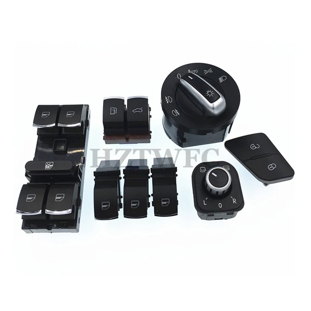

5ND959857 5ND959855 5ND959565A 5ND941431B Lock/unlock Tailgate & Fuel Flap Window Headlight Mirror Switch For VW Passat B6/3C