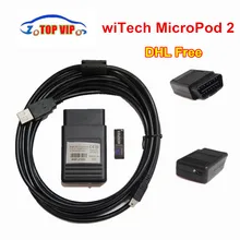 DHL Free 2018 Newest V17.04.24 Version witech MicroPod 2 OBD2 Diagnostic Tool witech MicroPod 2 Multi-Languages Scanner