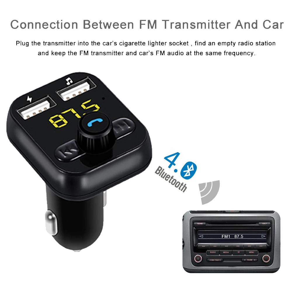 SITAILE новый автомобильный FM AUX двойной зарядное устройство USB Bluetooth ручной