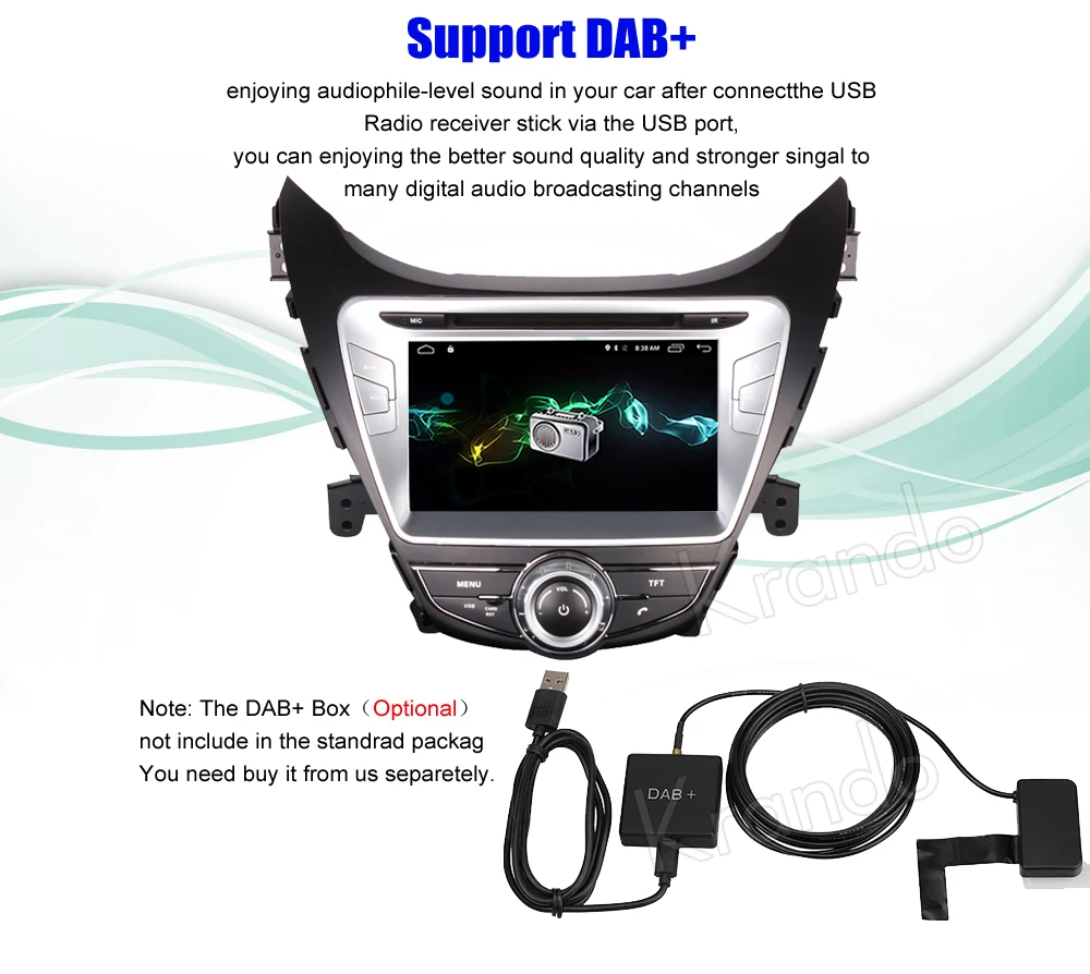 Excellent Krando 8" Android 8.0 car radio gps dvd navigation multimedia system for Hyundai Elantra Avante 2011-2013 player WIFI 3G DAB+ 11