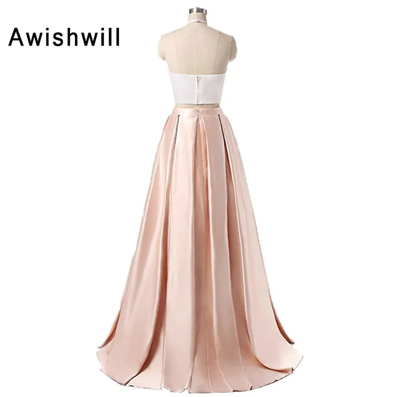 Длинное атласное вечернее платье до пола с лямкой на шее|vestido longo|evening dresslong evening dress