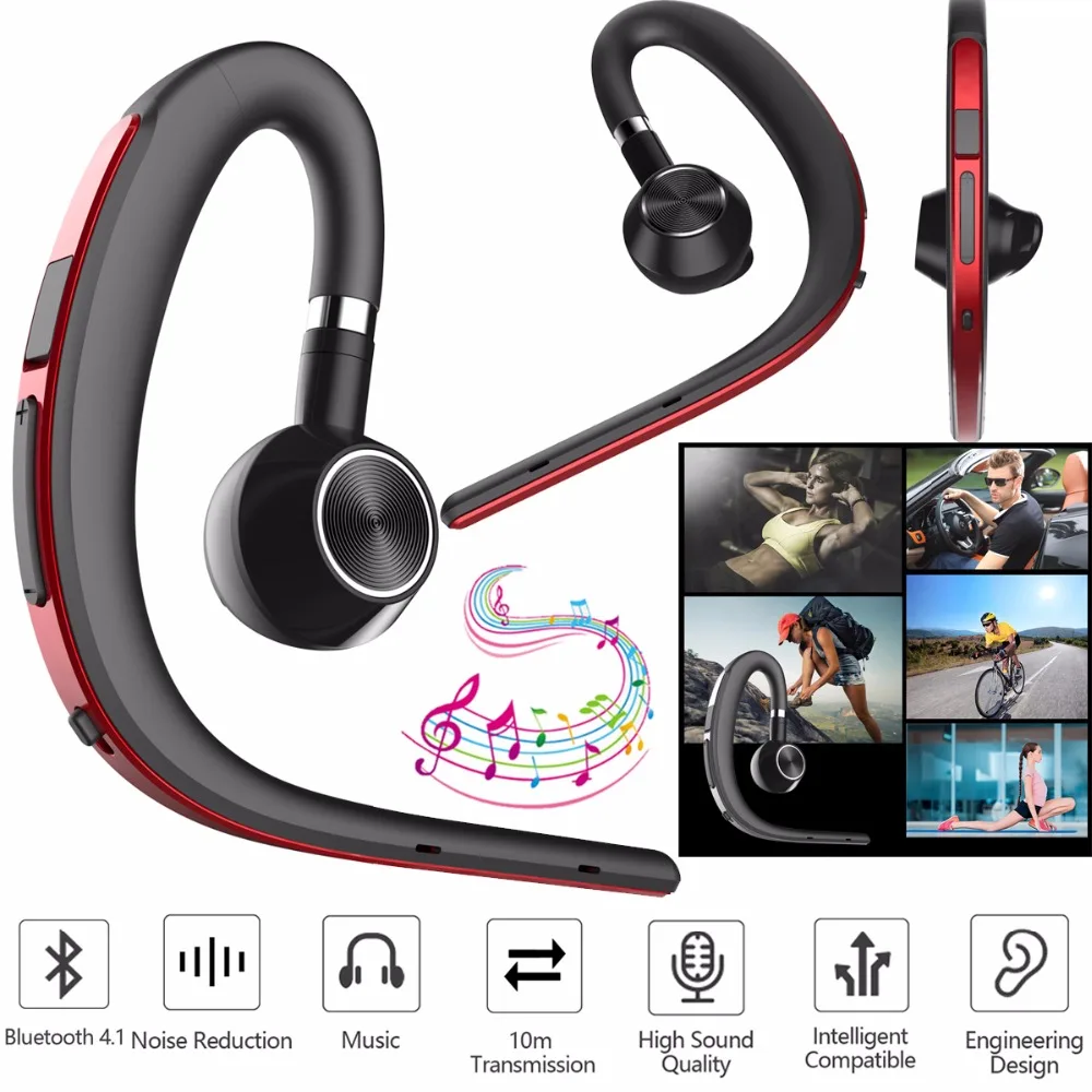 Wireless Headphone Bluetooth Headset Noise Canceling Earphone Stereo Earpiece For Android IOS Samsung iPhone LG Motorola Huawei