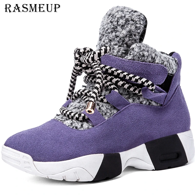 RASMEUP/женские зимние ботильоны из натуральной кожи коллекция 2019 года Модные