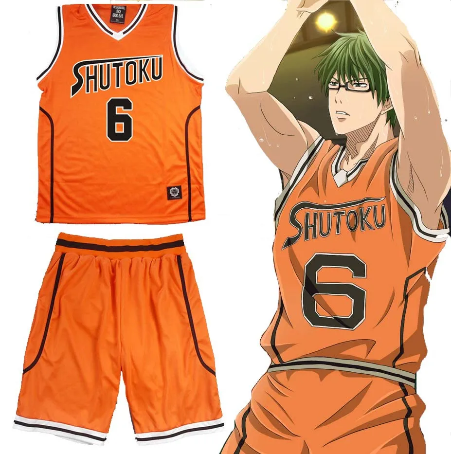 Костюм для косплея Аниме Kuroko no Basuke Kuroko's Basket костюм Midorima Shintaro Shutoku корзина Джерси