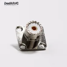 В партии 5 шт. разъем UHF jack RF коаксиальный разъем с адаптером прямые волосы, 4 с овальным вырезом на шасси с чашкой припоя никелированный