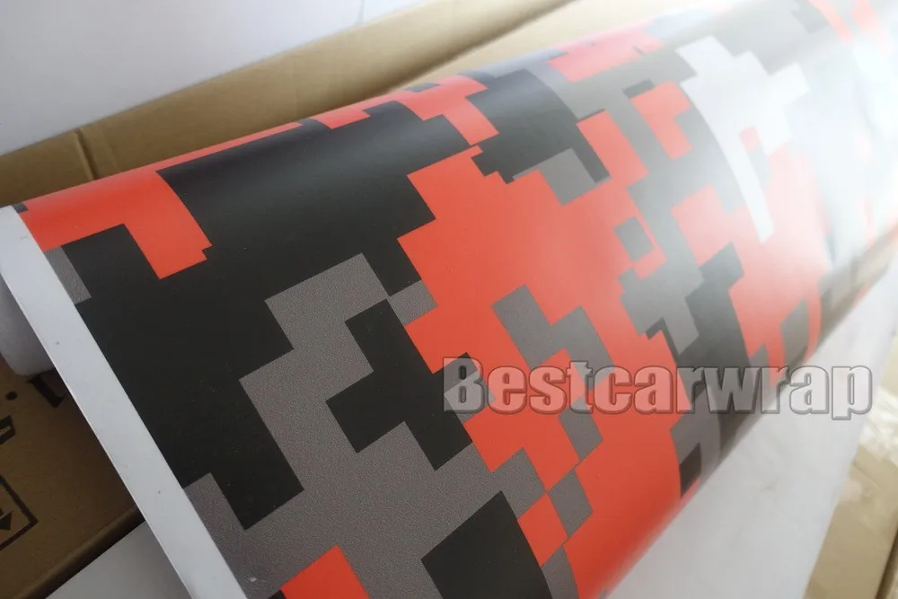 orange tiger pixel piexl camouflage vinyl camo car wrapping digital black white car wrapping film small large foile (4)