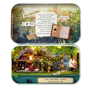 

Fun Mini DIY House Kit Toy Box Theater Assembled Model Creative Gift Decorations Adults Classic Toys for Children Birthday Gift