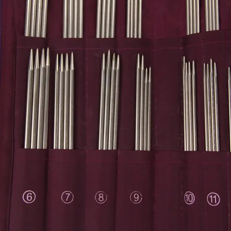 20 разных размеров круговые спицы 104 шт из нержавеющей стали прямые круговые спицы для вязания крючком плетение набор