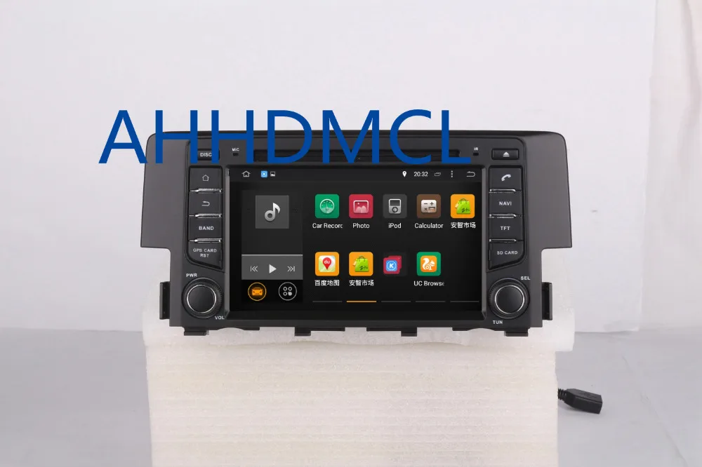 Top AHHDMCL Car Multimedia Player Stereo Radio Audio DVD Android 9.0 Navigation 2G RAM For Civic 2016 2017 5
