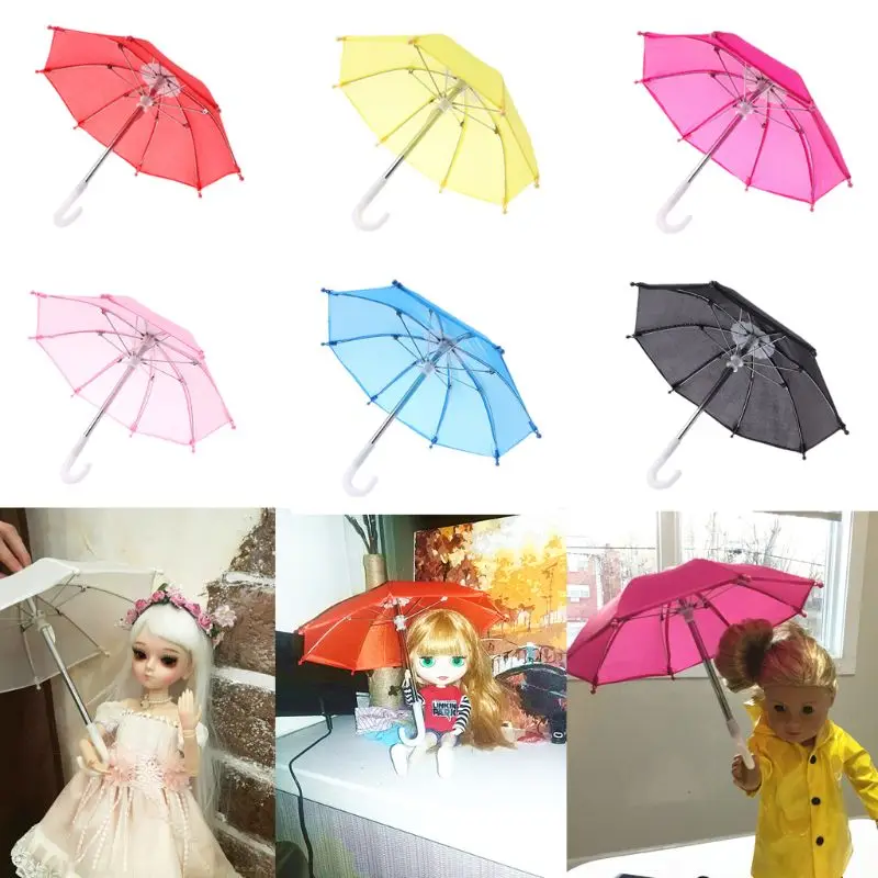 Красочные мини зонтик дождевик для американской куклы 18 дюймов куклы аксессуары детские фотографии реквизит