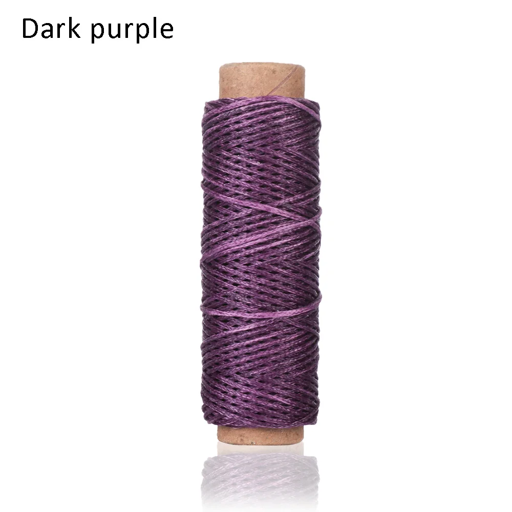 1 шт., вощеная швейная нить, линия, хлопок, шнур, ремешок, ручная строчка, нить, материал, аксессуары для кожи, инструмент для рукоделия - Цвет: dark purple
