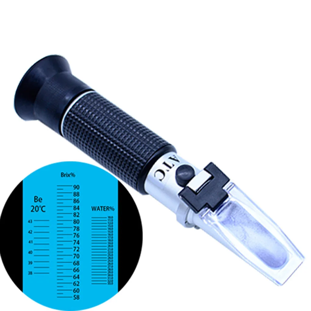 

Honey Refractometer Tester 58-90% Glucose Brix 38-43 Baume Moisture ATC Temperature Compensation for Beekeeper