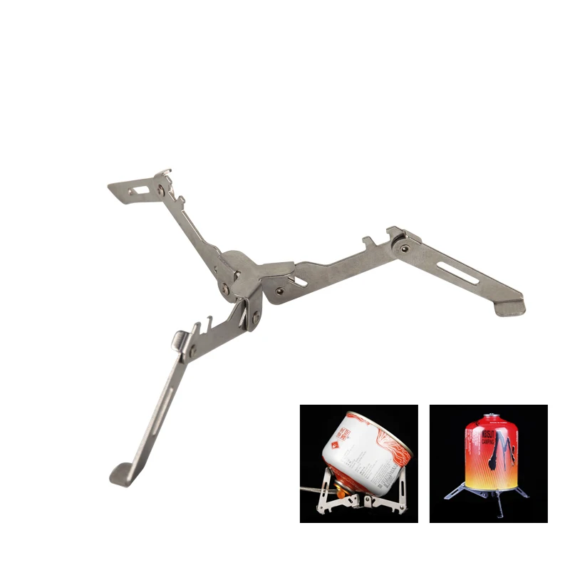 

Outdoor Gas Tank Bracket Bottle Shelf Stand Tripod Folding Canister Stand For Cooking Camp Gas Stove