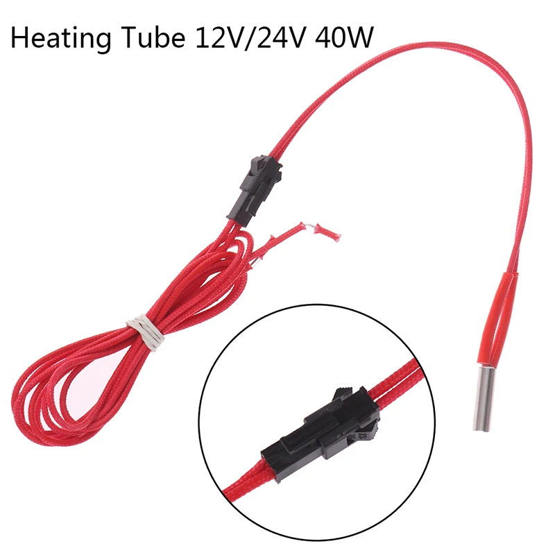 2sets 3D Printer Makerb/Reprap/Mendel Heating Tube Reprap 12V/24V 40W Simple Replace Ceramic Cartridge Heater HotEnd J-Head 6*20