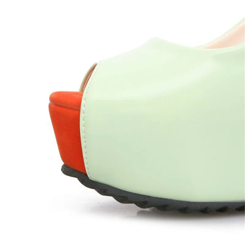 Plus Size 31-43 Women High Heels Sandals Fashion Peep Toe Wedges Shoes For Women Shallow Mouth Slip On Ladies Casual Party Shoes (11)