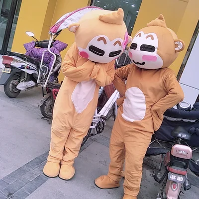 YOYO and CICI Monkey Cartoon Suit Carnival Costume Fancy Dress Costumes Animal Mascot Party | Тематическая одежда и