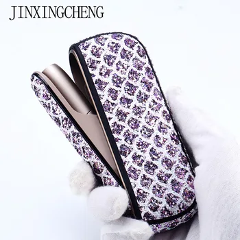 

JINXINGCHENG 3 Colors Twinkly Bag Holder Side Cover+Full Case for iqos 3.0 Leather Pouch Case Accessories for iqos3 cover