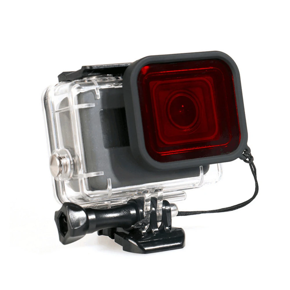 

Red Diving Filter for GoPro Hero 5 Black Camera Cover Lens Cap for EKEN H5S H6S H7s H7 Black H8r Plus H9r Plus Red Filter