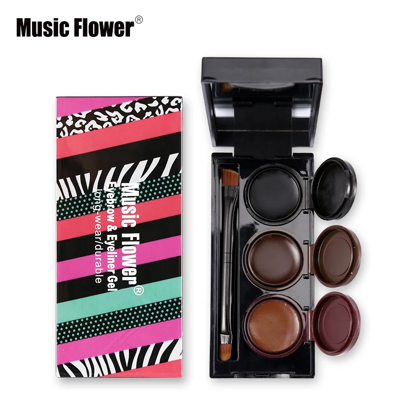 New-Brand-Music-Flower-Makeup-Eyebrow-Powder-Eyeliner-Gel-Palette-Waterproof-Smudgeproof-Lasting-Cosmetics-Eye-Brow