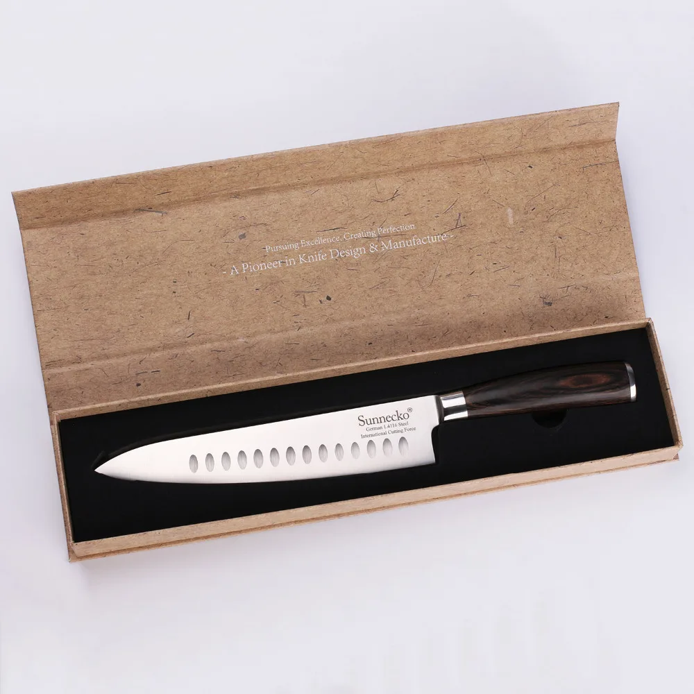 SUNNECKO Профессиональный 8,5 ''нож шеф-повара немецкий 1,4116 стальной нож кухонные ножи шеф-повара цветные деревянные ручки инструменты для резки фруктов