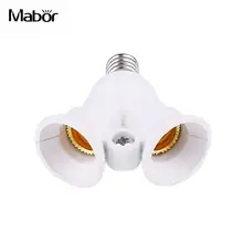 Светодиодный E14 на 2 E14 держатель лампы адаптер держатель лампы энергосберегающий белый AC220-230V товары для дома Домашний Светильник