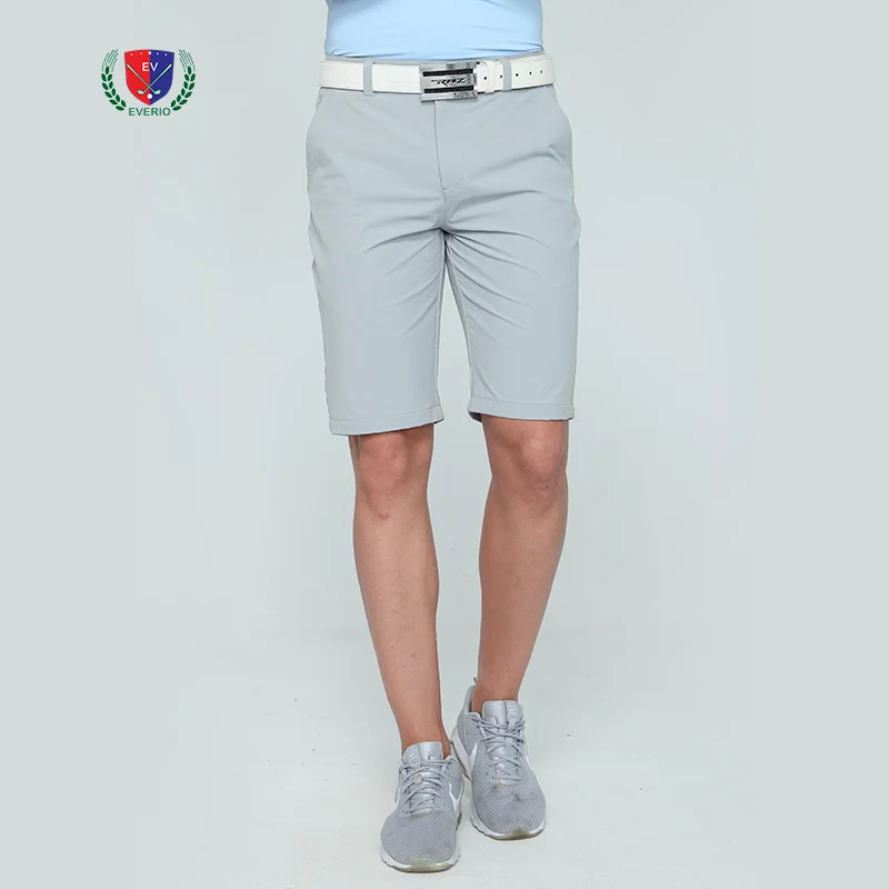 EVERIO Летний Для мужчин гольф по колено шорты дышащий быстросохнущие Для мужчин, Цвет Спорт Гольф шорты Спортивная 30-40 - Цвет: grey