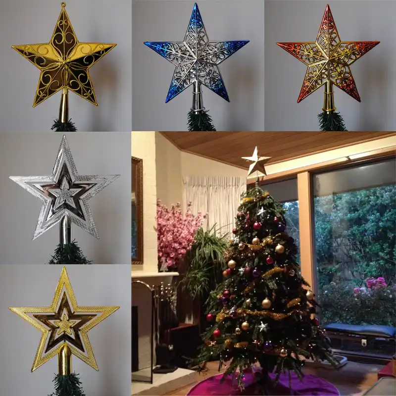 Pf Albero Di Natale Topper Star Di Plastica Di Natale Star