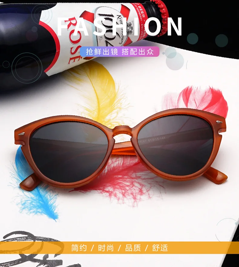 Новинка, женские солнцезащитные очки "кошачий глаз", океанские линзы, градиентные брендовые, Ретро стиль, прозрачные, цветные, модные, солнцезащитные очки, UV400
