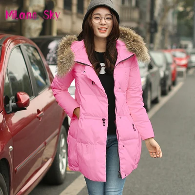 Fashion Loose Medium Long Thick Warm Casual Down Coat Winter Jacket Women Coat Casaco Feminino Abrigos y Chaquetas Fur Parka L01 puffer coat with hood Coats & Jackets