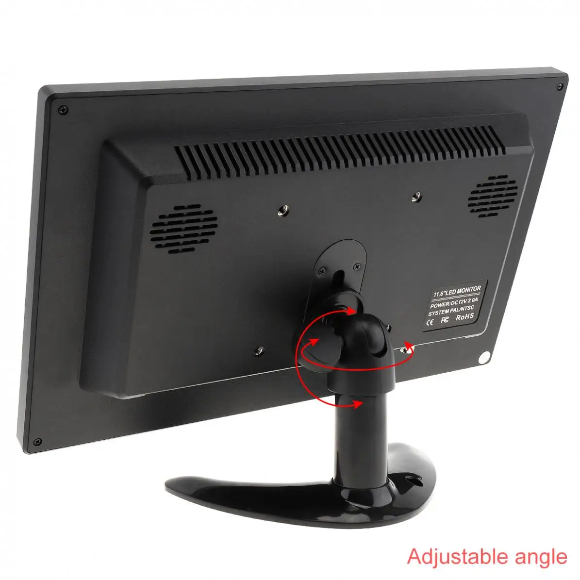  10.1 Inch HD IPS TFT LCD Car Monitor Mini TV Computer 2 Channel Video Input Security Monitor with S