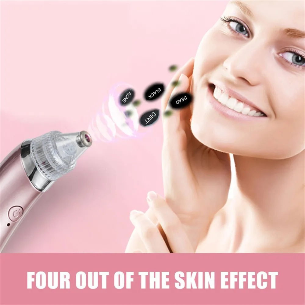 

Portable Ultrasonic Vibration Electric Blackhead Vacuum Suction Remover Clean Skin Pore Beauty Instrument Face Pore Spot Cleaner