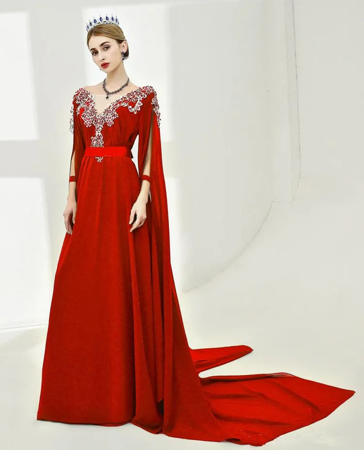 2018-royal-blue-red-v-neck-long-carpet-evening (2)