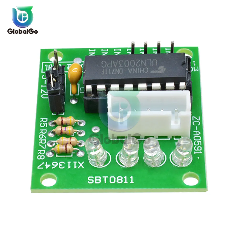 Мини шаговый двигатель постоянного тока 28BYJ 48 DC5V DC12V 4 фазы DC редукторный ULN2003