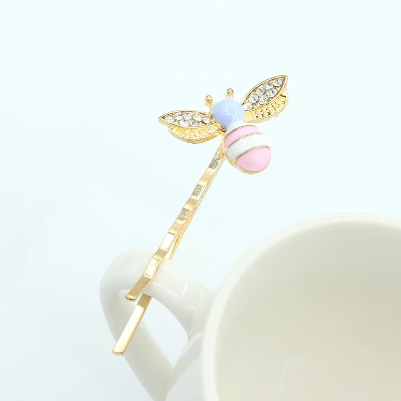 

Women 'S Cute Creative Hair Clip Personality Hair Pin Accessory Shi Shang Xiao Fresh Color Bees Hairpin Korean-Style Diamond Set