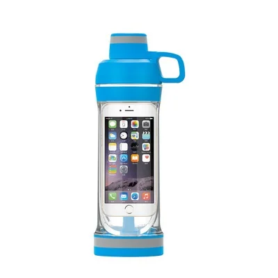 Iphone 6/6 s/7/7 s/6 Plus/7 Plus умная Спортивная бутылка для воды. 4L iBottle водонепроницаемый органайзер для хранения вызова музыки доступен для плавания йоги - Цвет: Blue iphone 6 6s 7