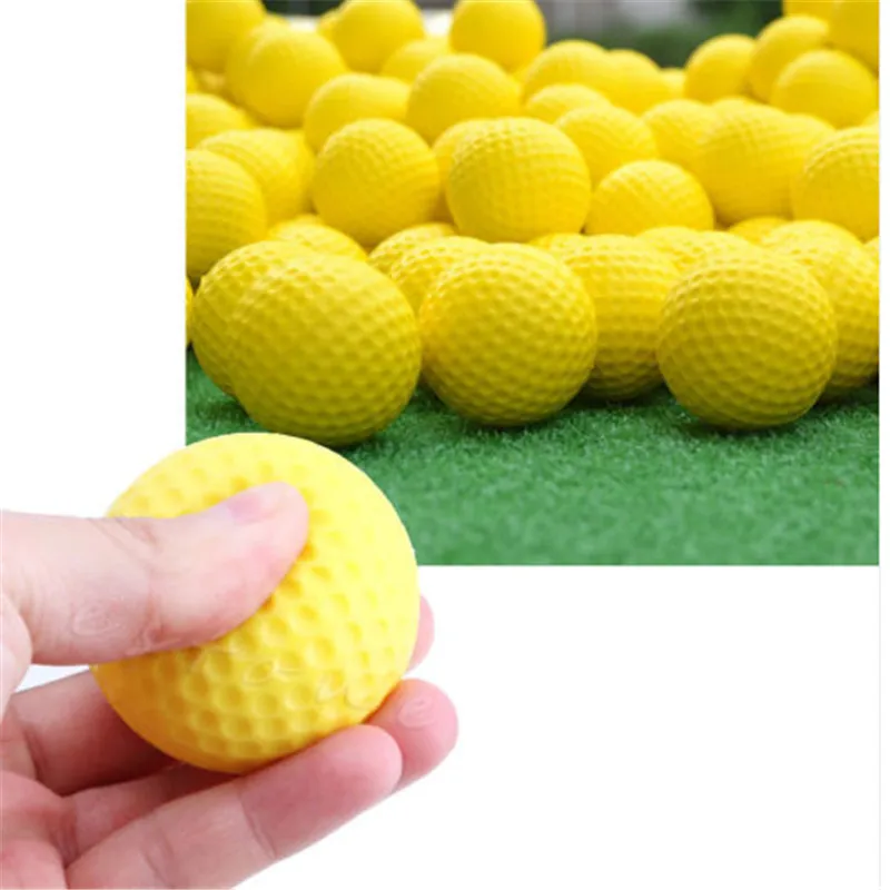 1Pcs Yellow Plastic Soft Golf ball Indoor Outdoor Training Practice