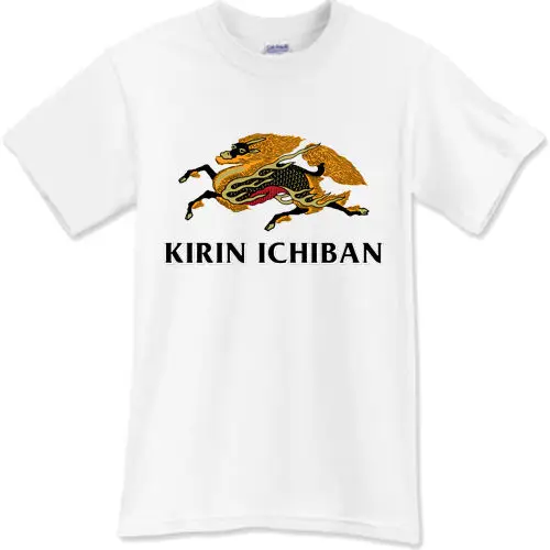 KIRIN ICHIBAN футболка пивоварня Ale промо черно-белая Размер S-2XL | Мужская одежда